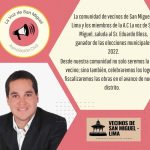 Felicitamos al Nuevo Alcalde de San Miguel